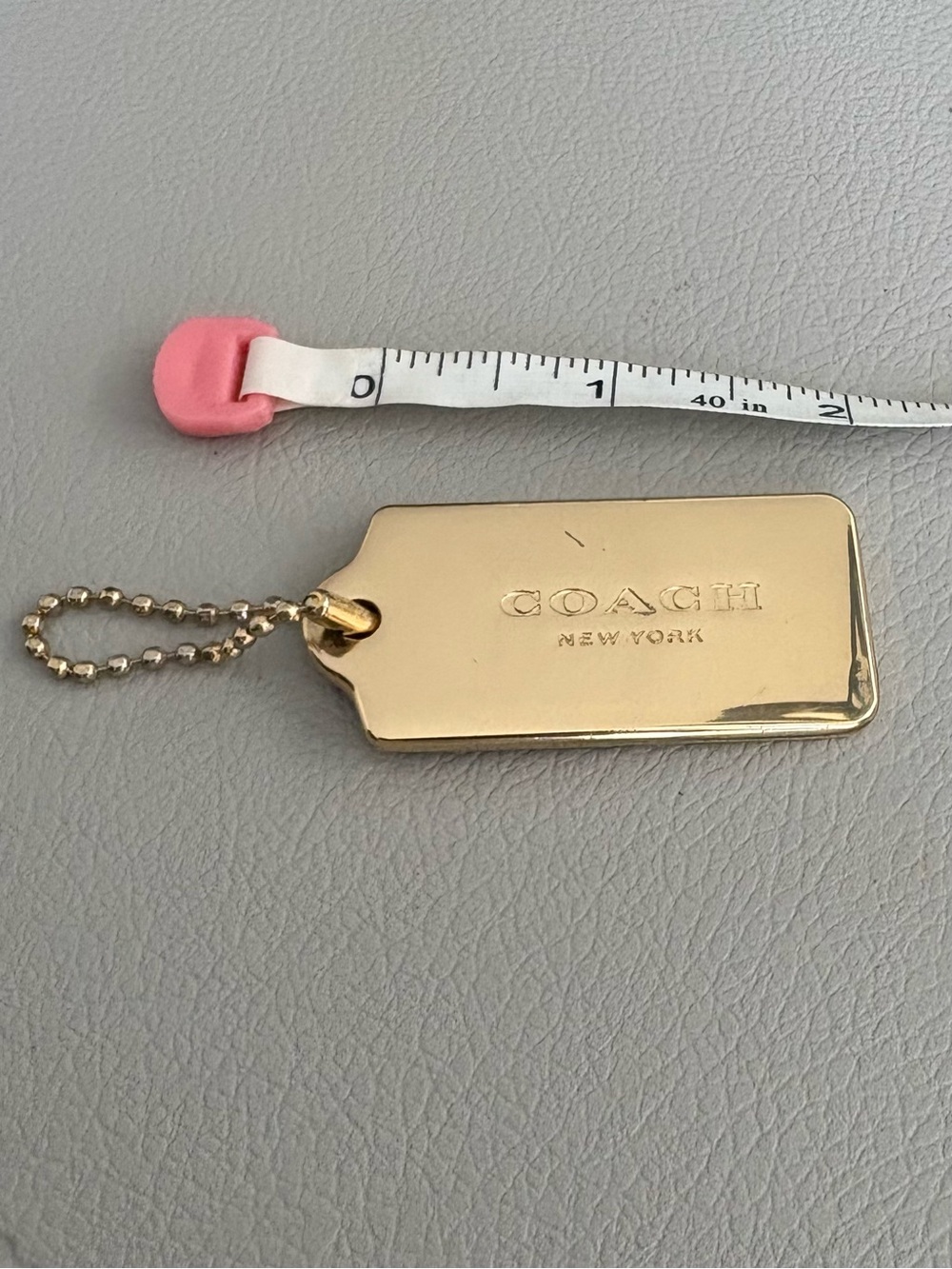 Coach Gold-Tone Bag Tag - Picture 4 of 4